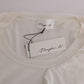 MARGHI LO' White 100% Lana Wool Top Blouse T-shirt
