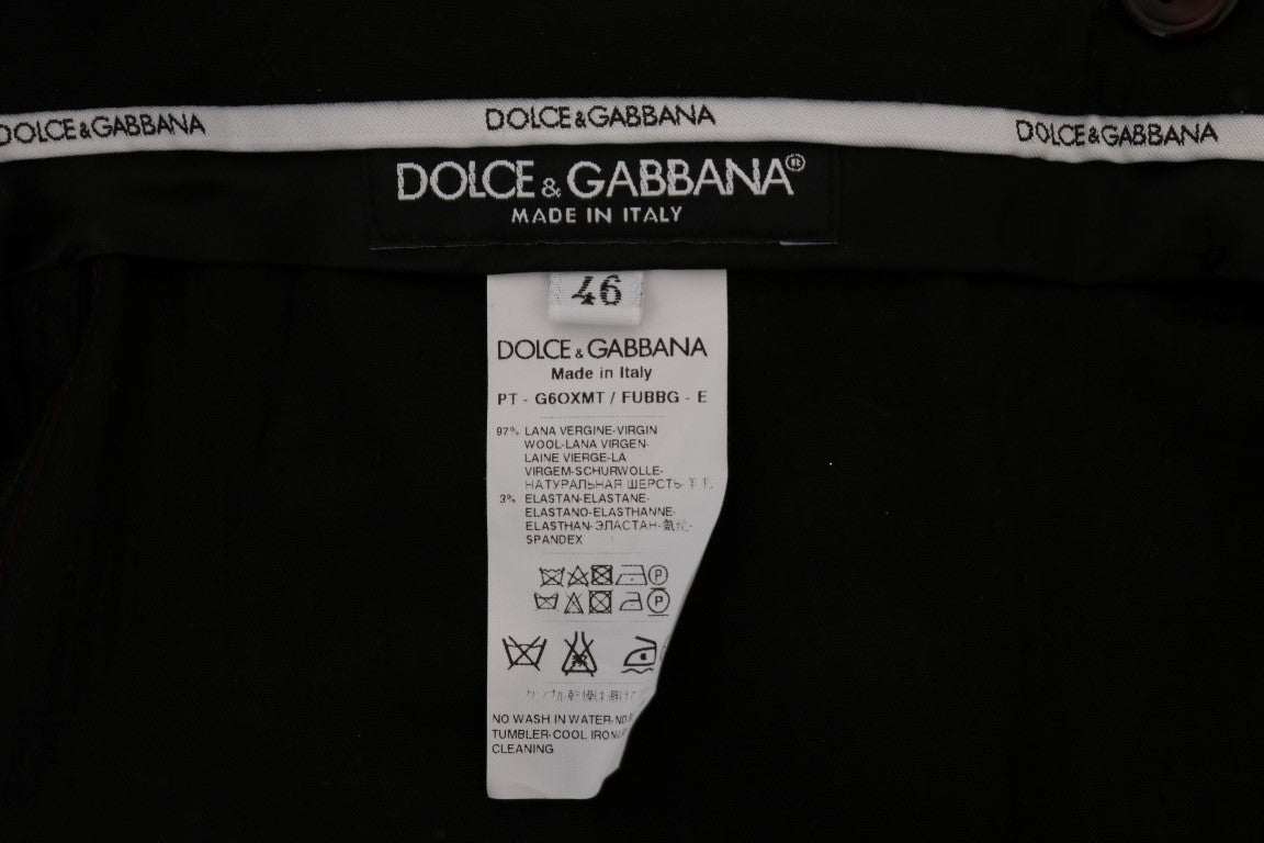Dolce & Gabbana Elegant Slim Fit Formal Trousers in Purple