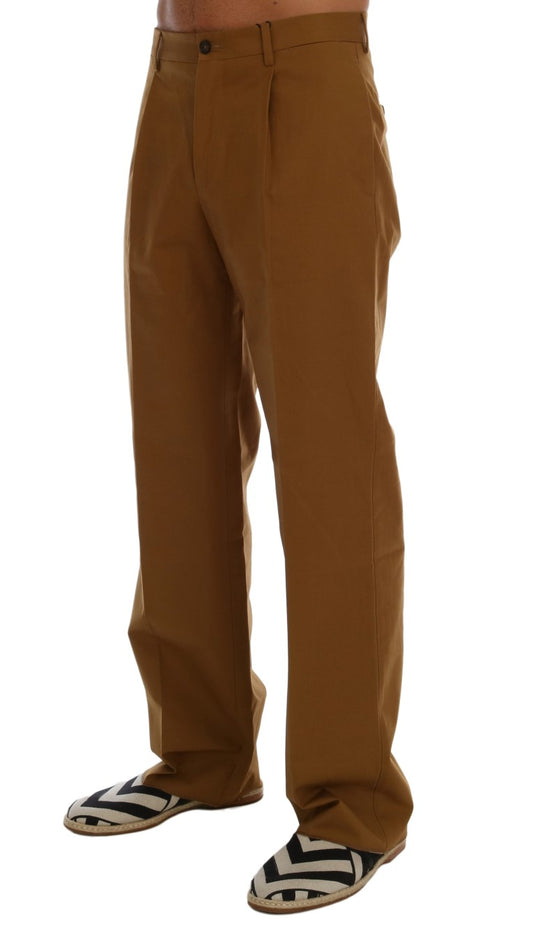 Dolce & Gabbana Elegant Brown Formal Trousers for Men