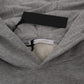 Daniele Alessandrini Gray Pullover Hodded Cotton Sweater
