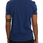 Frankie Morello Blue Cotton Maison T-Shirt