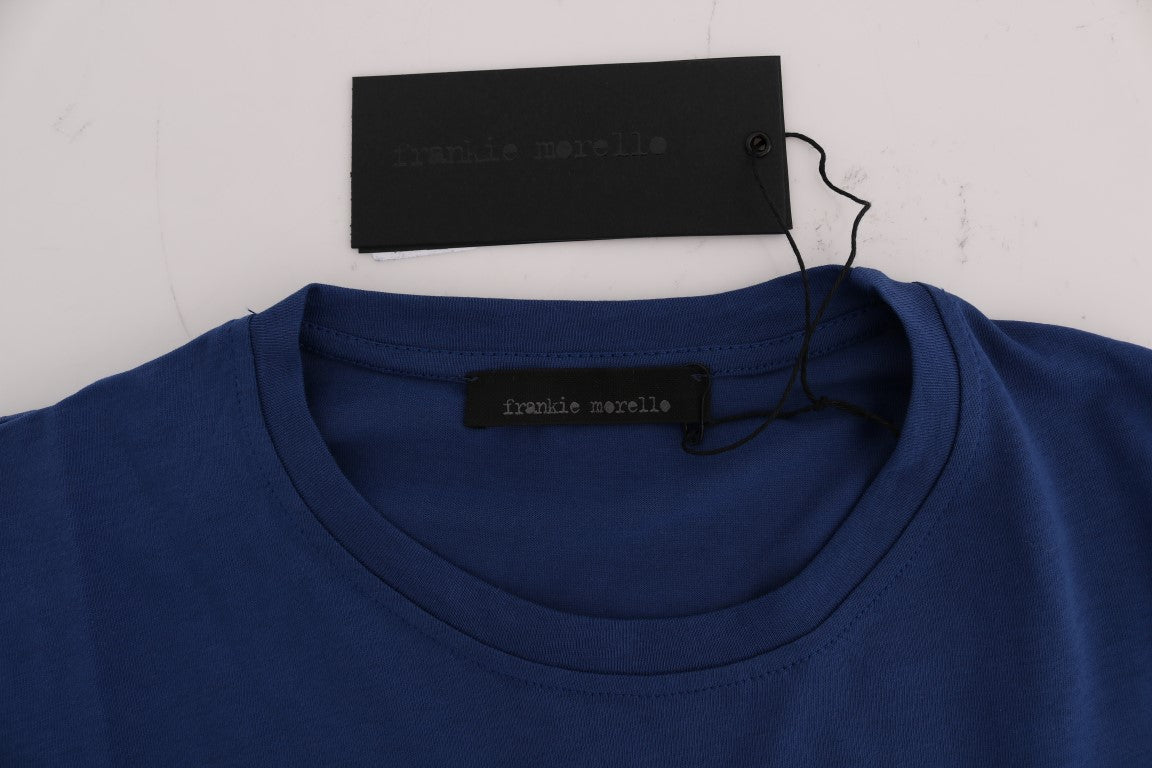 Frankie Morello Blue Cotton Maison T-Shirt