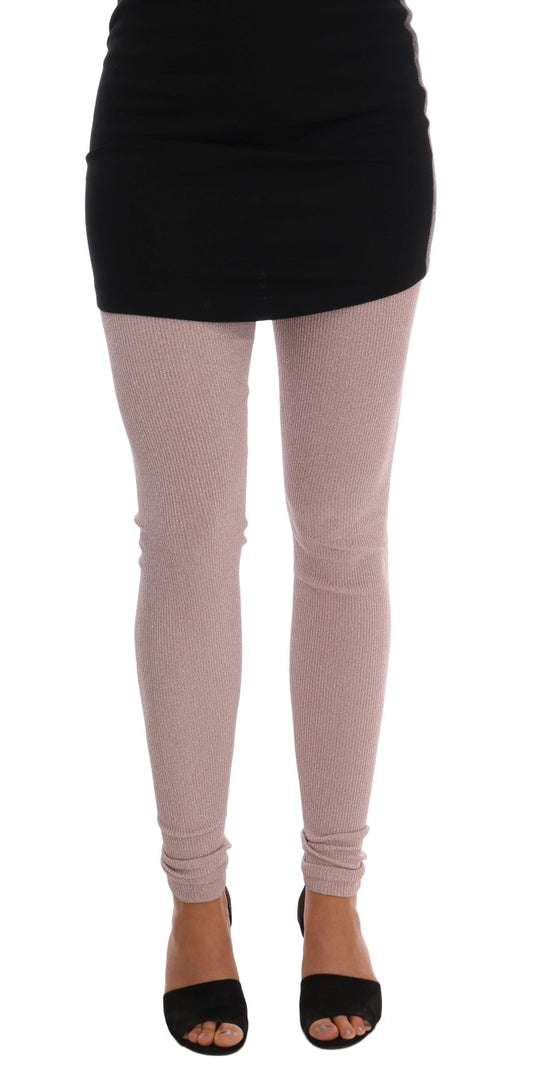 Dolce & Gabbana Elegant Pink Mid-Waist Stretch Pants