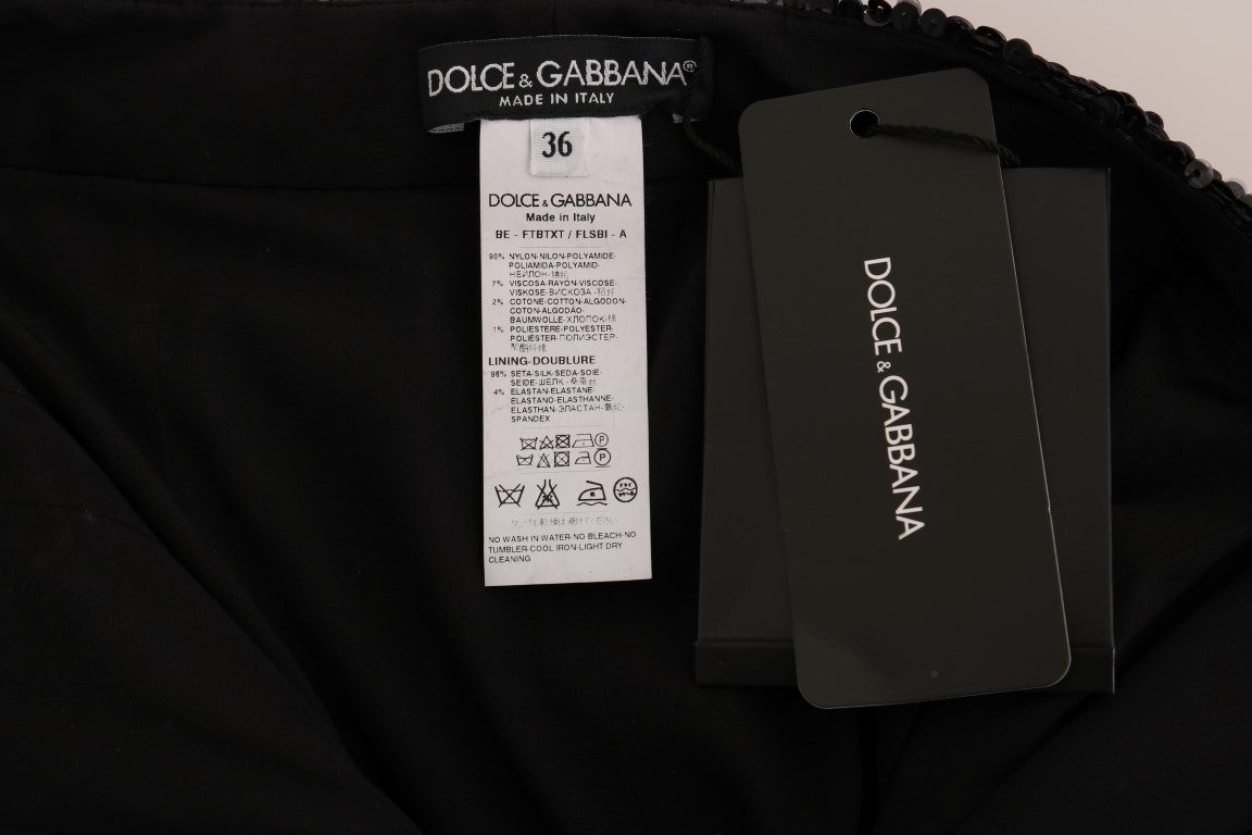 Dolce & Gabbana Black Sequined Fashion Shorts