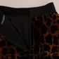 Dolce & Gabbana Elegant Leopard Print A-Line Skirt