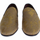 Dolce & Gabbana Golden Baroque Silk Dress Loafers