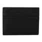 Billionaire Italian Couture Black Leather Cardholder Wallet