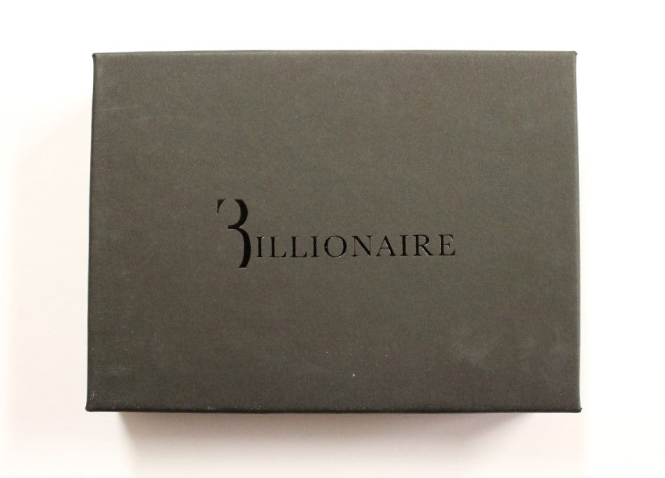 Billionaire Italian Couture Black Leather Cardholder Wallet
