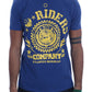 Frankie Morello Blue Cotton RIDERS Crewneck T-Shirt
