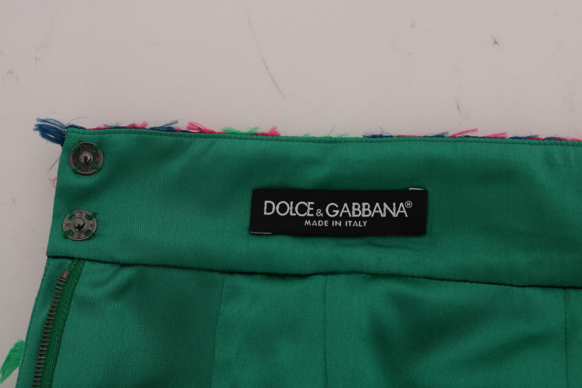 Dolce & Gabbana Elegant Jacquard High Waist Pencil Skirt