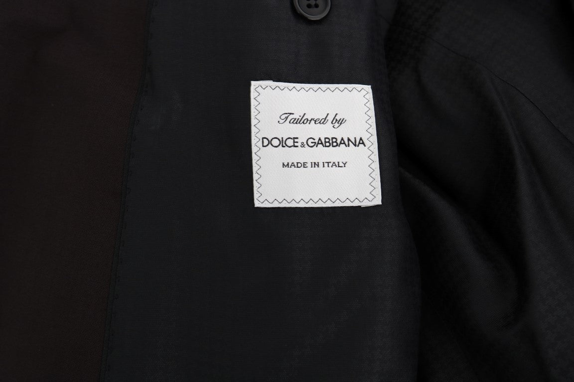 Dolce & Gabbana Bordeaux Wool Stretch Long 3 Piece Suit