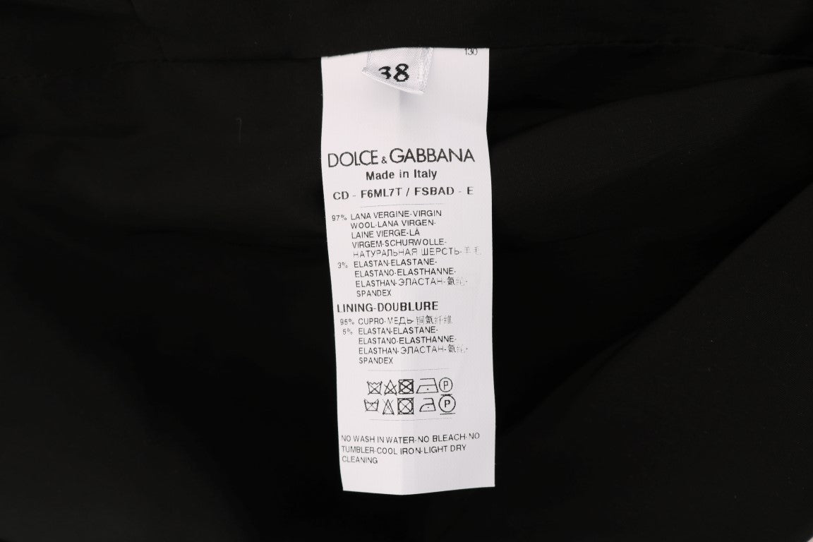 Dolce & Gabbana Elegant Polka Dot Wool Blend Dress