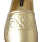 Dolce & Gabbana Golden Elegance Leather Espadrilles