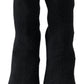 Dolce & Gabbana Elegant Black Viscose Mid-Calf Boots