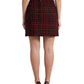 Dolce & Gabbana Tantalizing Tartan High-Waist Mini Skirt