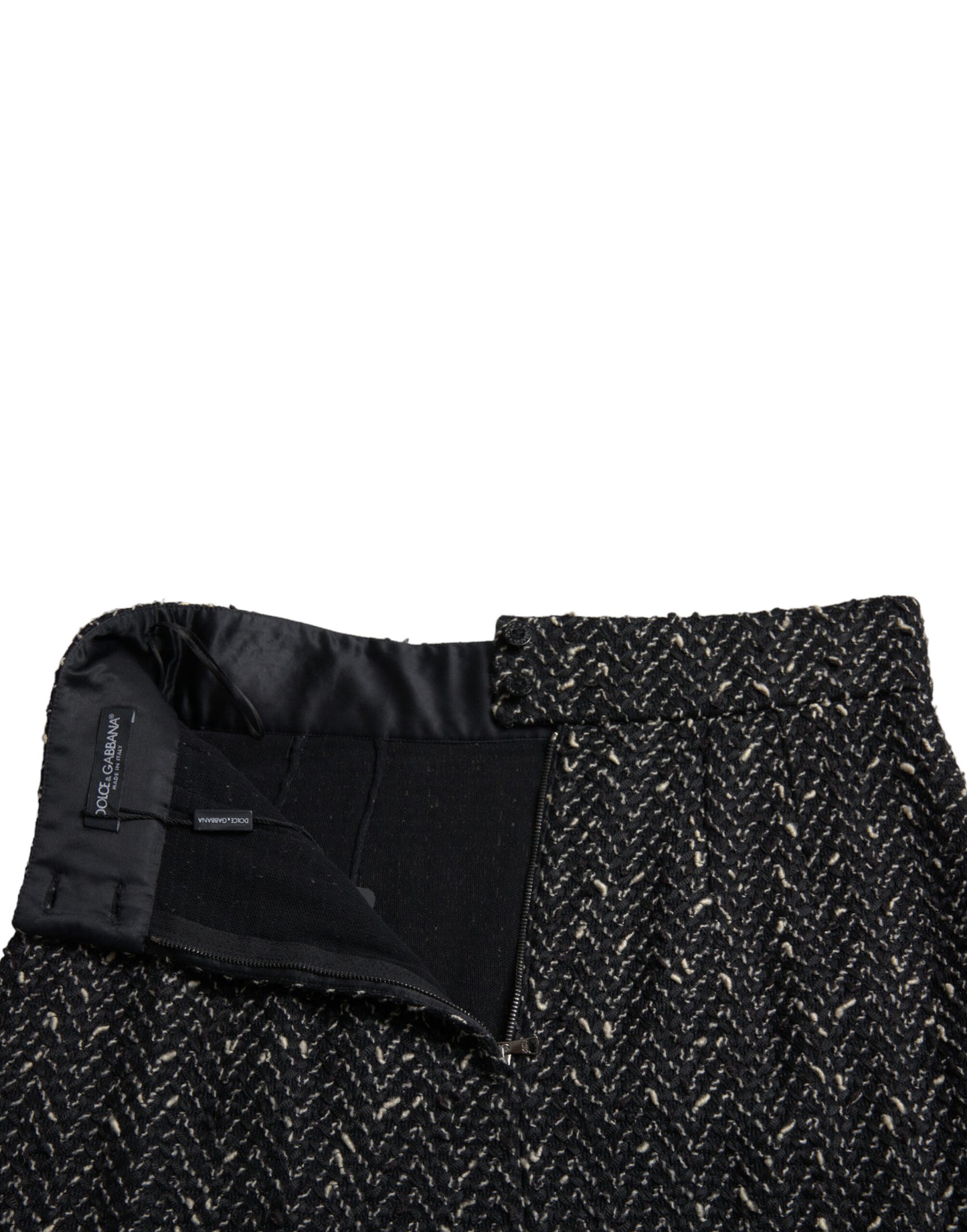 Dolce & Gabbana Elegant Tweed High-Waist Mini Skirt