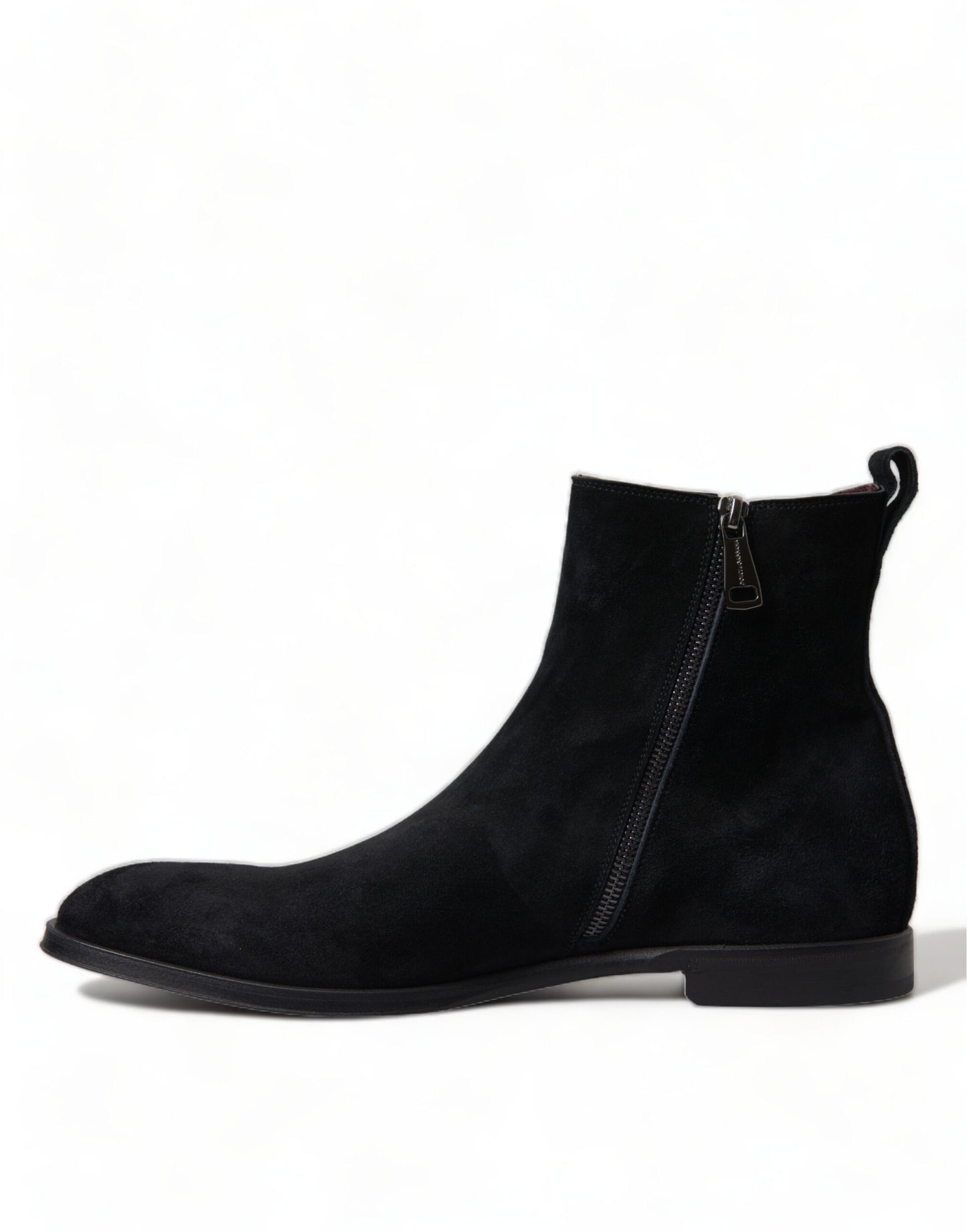 Dolce & Gabbana Elegant Black Velvet Mid-Calf Boots