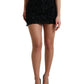 Dolce & Gabbana Elegant Textured High Waist Mini Skirt