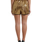 Dolce & Gabbana Elegant High Waist Metallic Gold Shorts