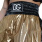 Dolce & Gabbana Elegant High Waist Metallic Gold Shorts
