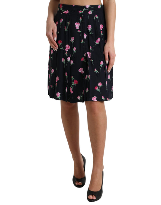 Dolce & Gabbana Elegant Floral A-Line Knee-Length Skirt