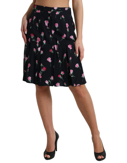 Dolce & Gabbana Elegant Floral A-Line Knee-Length Skirt
