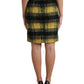 Dolce & Gabbana High Waist Check Print Silk-Lined Mini Skirt
