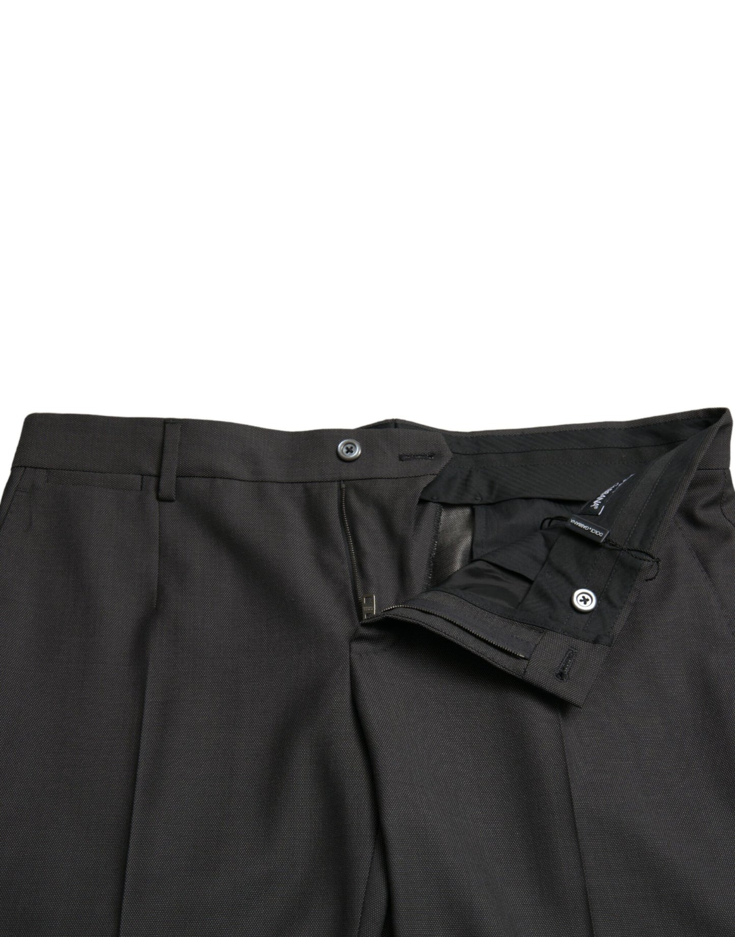 Dolce & Gabbana Elegant Dark Grey Skinny Dress Pants