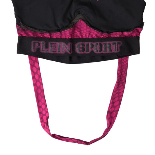 Plein Sport Black Fuchsia Logo Athlete Hannah Bra Underwear