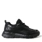Prada Sleek Low Top Leather Sneakers in Timeless Black