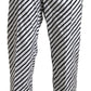 Dolce & Gabbana Elegant Black & White Striped Cotton Pants