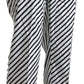 Dolce & Gabbana Elegant Black & White Striped Cotton Pants
