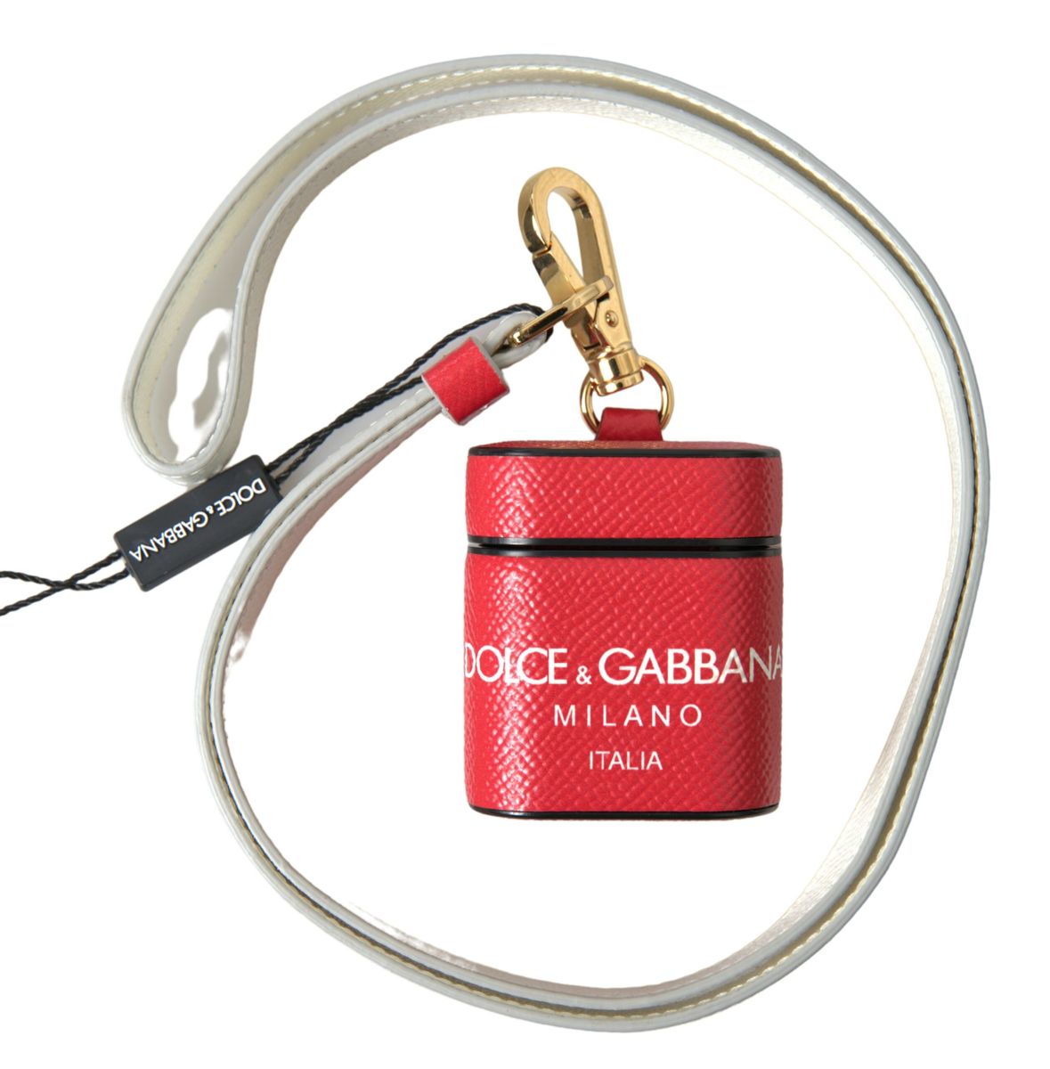 Dolce & Gabbana Elegant Red Leather Airpods Case