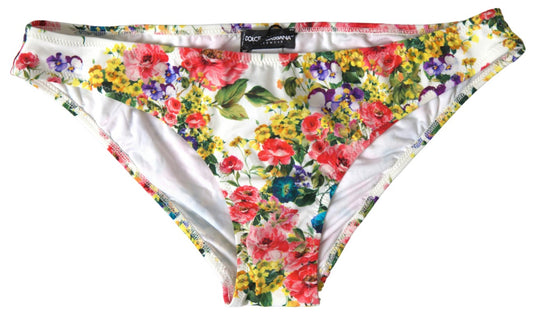 Dolce & Gabbana Multicolor Floral Beachwear Swimwear Bottom Bikini