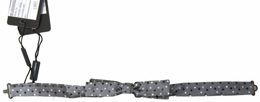 Dolce & Gabbana Elegant Silk Gray Bow Tie