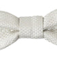 Dolce & Gabbana Elegant Ivory Silk Bow Tie