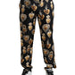 Dolce & Gabbana Chic Heart Print Silk Pajama Pants