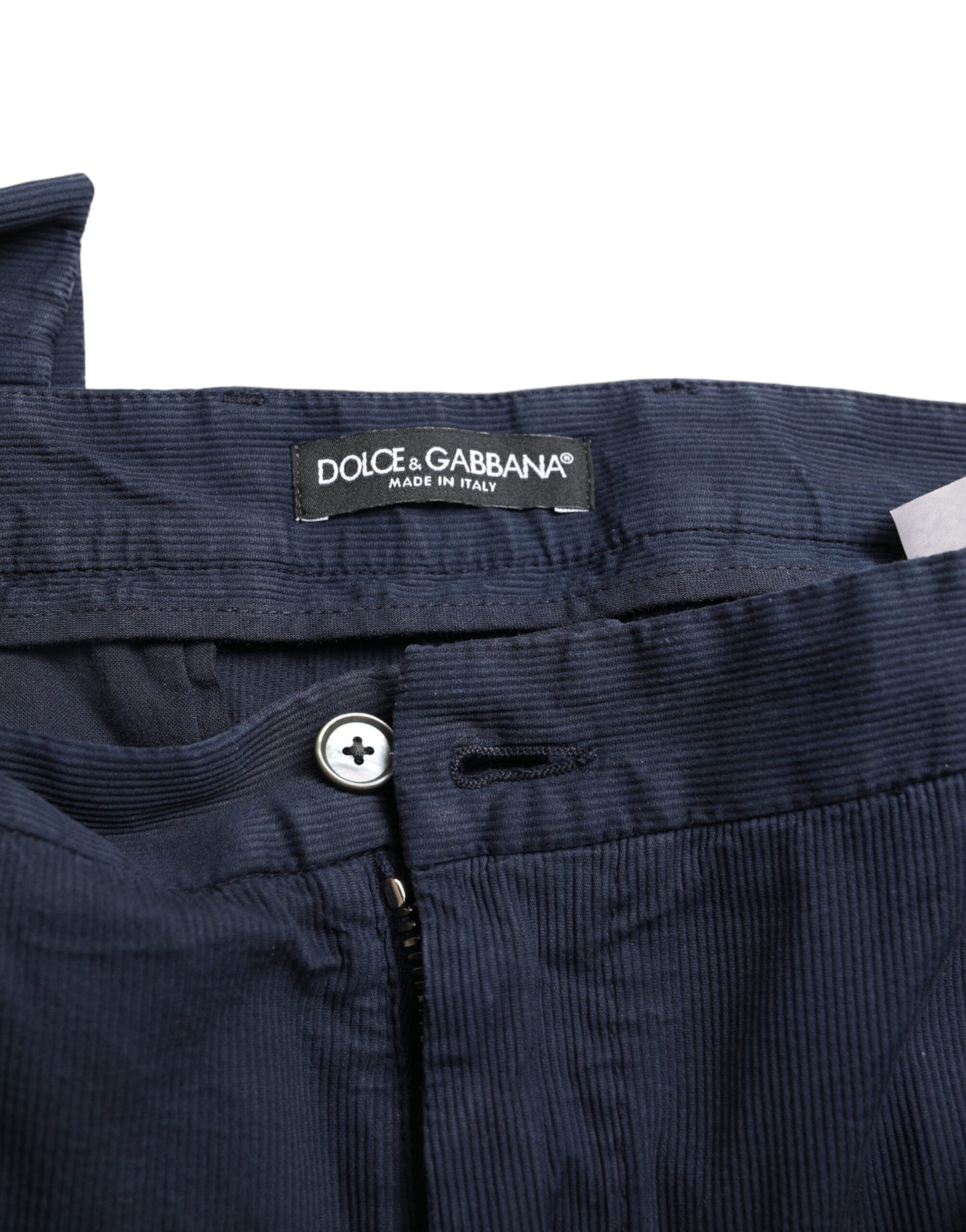 Dolce & Gabbana Elegant Dark Blue Skinny Dress Pants