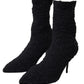 Dolce & Gabbana Elegant Virgin Wool Mid Calf Boots