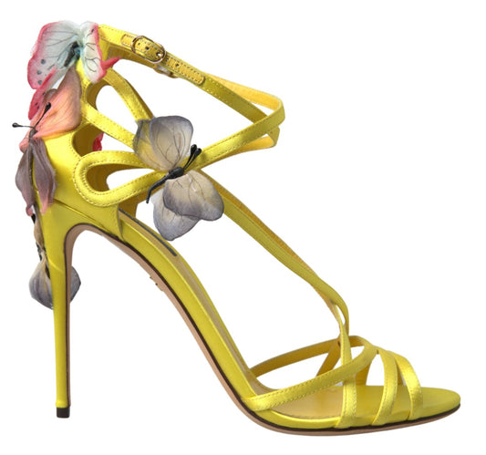 Dolce & Gabbana Enchanting Yellow Ankle Strap Sandals