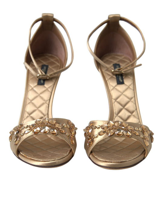 Dolce & Gabbana Crystal Embellished Heel Sandals