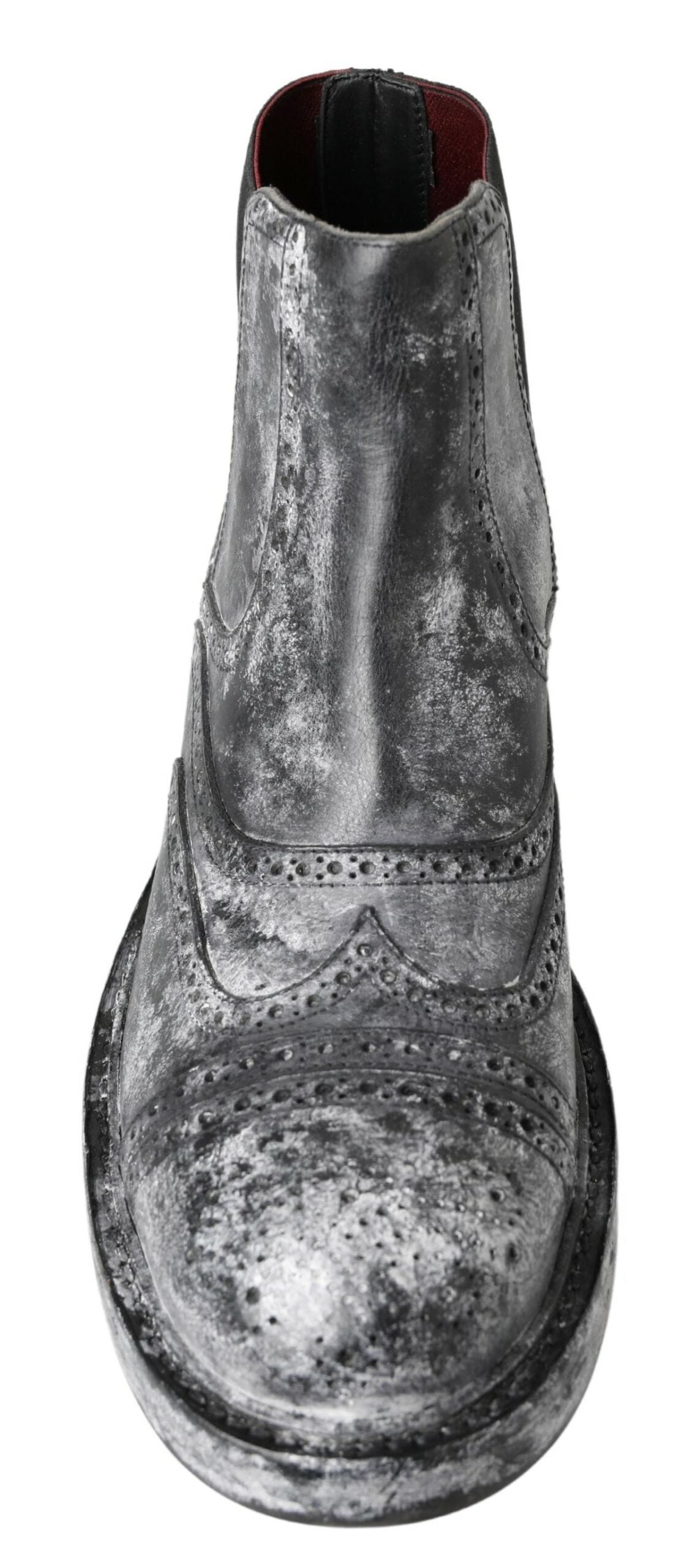 Dolce & Gabbana Elegant Black Faded Chelsea Ankle Boots