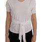 Dolce & Gabbana White Cotton Silk T-Shirt