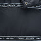 Versace Elegant Black Logo Band Vest with Detachable Hood