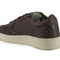Saxone of Scotland Exclusive Leather Fabric Sneakers in Brown