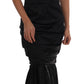 Dolce & Gabbana Black Mermaid Ruched Gown Dress