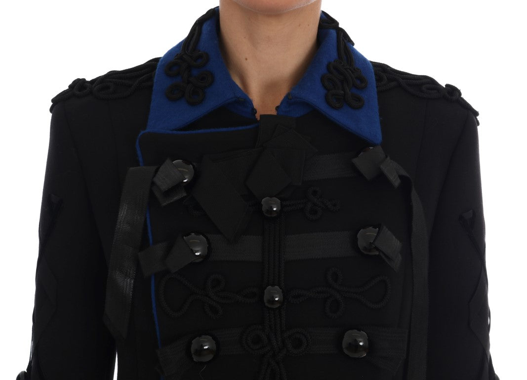 Dolce & Gabbana Black Wool Trench Jacket