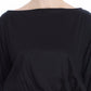Versace Jeans Black Modal Silk Shift Knee Dress