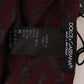 Dolce & Gabbana Silk Bordeaux Crown Chili Print Mens Scarf