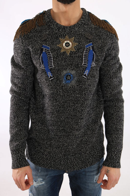 Dolce & Gabbana Elegant Gray Cashmere KING Sweater